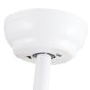 Yamiyu Modern 48 in. Indoor Matte White Downrod Smart Ceiling Fan with Integrated LED, Work with Alexa and Google Assistant