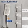 Wall Mounted Waterfall Rain Shower System With 3 Body Sprays & Handheld Shower