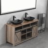 13.0" L -18.13" W -4" H Matte Shell Glass Rectangular Vessel Bathroom Sink in Black with Matte Black Faucet and Pop-Up Drain in Matte Black