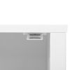 FCH 2pcs 38*33*60cm Density Board Spray Paint Smoked Mirror Single Door Carved Bedside Table White