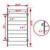 Electric Heated Towel Rack for Bathroom, Wall Mounted Towel Warmer, 10 Stainless Steel Bars Drying Rack
