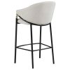 Belvedere Beige and Glossy Black Sloped Arm Bar Stools (Set of 2)