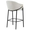 Belvedere Beige and Glossy Black Sloped Arm Bar Stools (Set of 2)