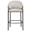 Belvedere Beige and Glossy Black Sloped Arm Bar Stools (Set of 2)