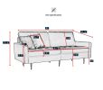 Modern Velvet fabric sofa 71" - Pink