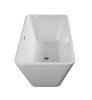 Acrylic Freestanding Bathtub Contemporary Soaking White Tub with Brushed Nickel Overflow and Drain, cUPC Certified - 59*29.52 23A01-60
