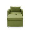 Sofa Bed Chair 2-in-1 Convertible Chair Bed, Lounger Sleeper Chair for Small Space with One Pillow, Velvet
