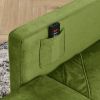 Sofa Bed Chair 2-in-1 Convertible Chair Bed, Lounger Sleeper Chair for Small Space with One Pillow, Velvet
