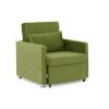 Sofa Bed Chair 2-in-1 Convertible Chair Bed, Lounger Sleeper Chair for Small Space with One Pillow, Velvet