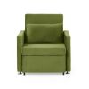 Sofa Bed Chair 2-in-1 Convertible Chair Bed, Lounger Sleeper Chair for Small Space with One Pillow, Velvet