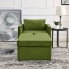 Sofa Bed Chair 2-in-1 Convertible Chair Bed, Lounger Sleeper Chair for Small Space with One Pillow, Velvet