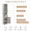 Tall Bathroom Cabinet;  Freestanding Storage Cabinet with Drawer;  MDF Board;  Adjustable Shelf