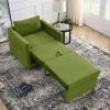 Sofa Bed Chair 2-in-1 Convertible Chair Bed, Lounger Sleeper Chair for Small Space with One Pillow, Velvet