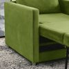 Sofa Bed Chair 2-in-1 Convertible Chair Bed, Lounger Sleeper Chair for Small Space with One Pillow, Velvet