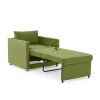 Sofa Bed Chair 2-in-1 Convertible Chair Bed, Lounger Sleeper Chair for Small Space with One Pillow, Velvet